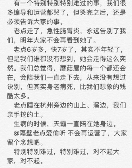 《向往的生活》中小羊老点过世 节目组不断道歉