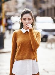 张天爱街头写真曝光 时而优雅大气时而慵懒迷人